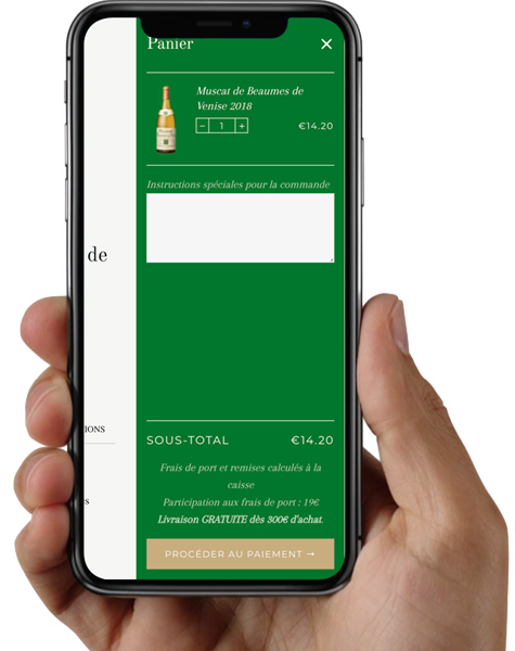 Accès direct à la boutique en ligne depuis une fiche produit vin.co