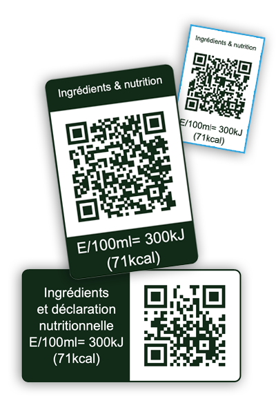 Exemple de Nutri QR Code vin.co sur une bouteille de Champagne Fleur de Miraval - Petite Fleur